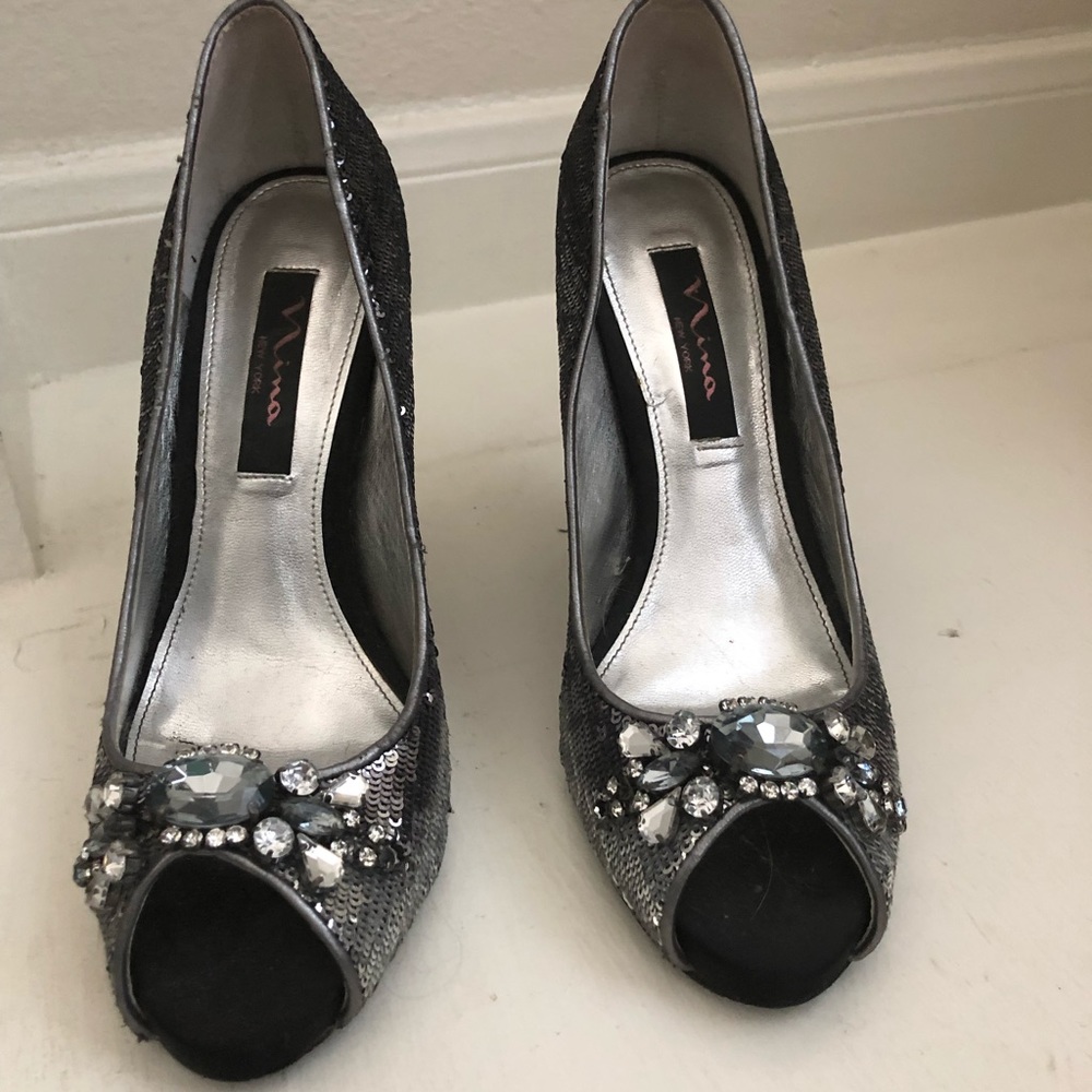 Nina sequined heels